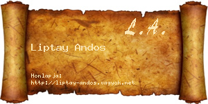 Liptay Andos névjegykártya